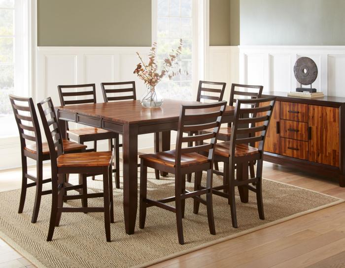 Abaco 54-inch 5-Piece Square Counter Dining Set - DFW