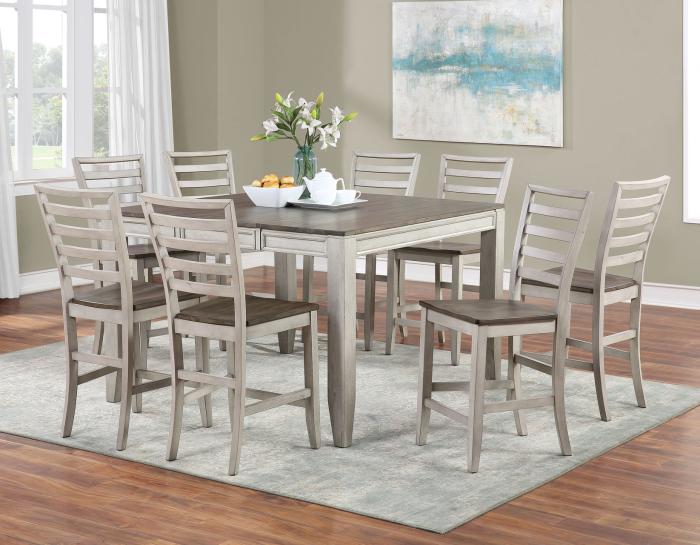 Abacus 5-Piece Counter Dining Set(Counter Table & 4 Counter Chairs) - DFW