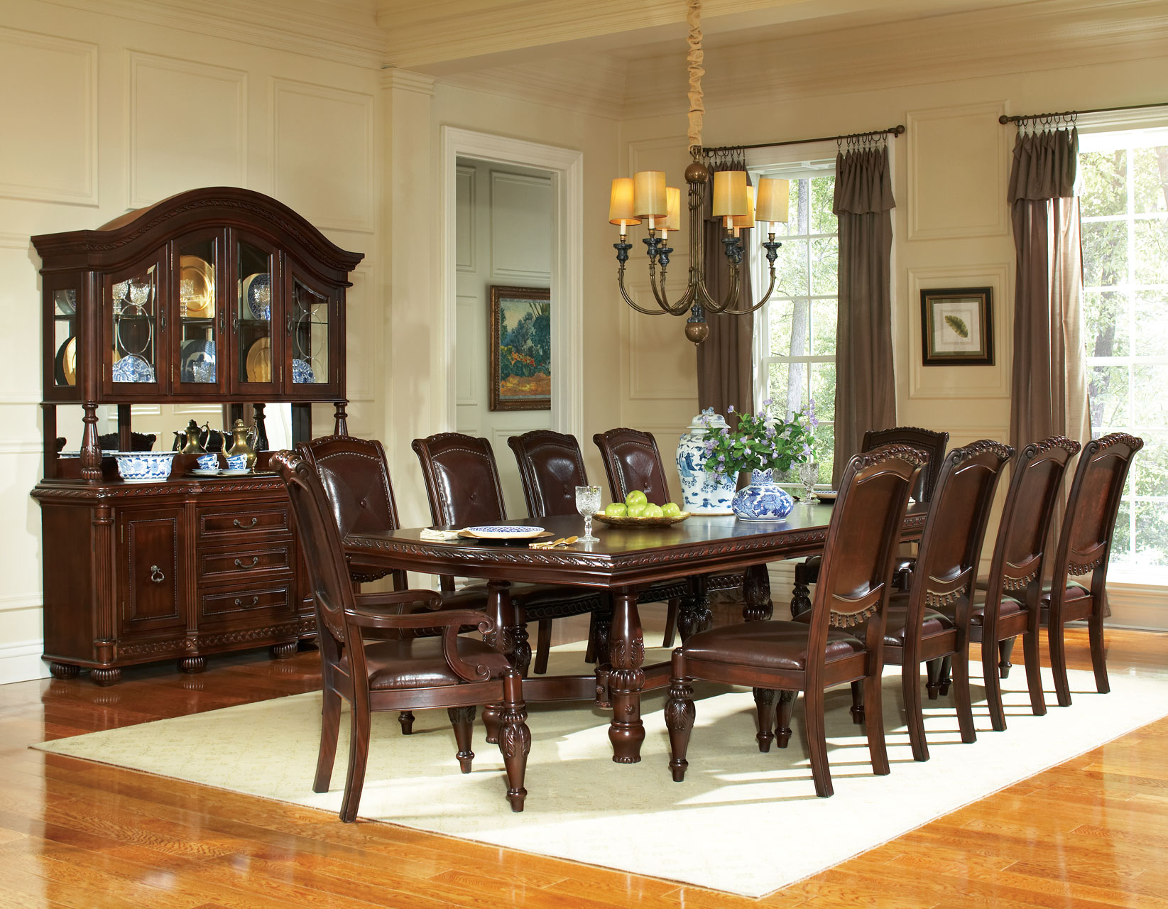 Antoinette 11-Piece Dining Set(Table & 10 Chairs) - DFW