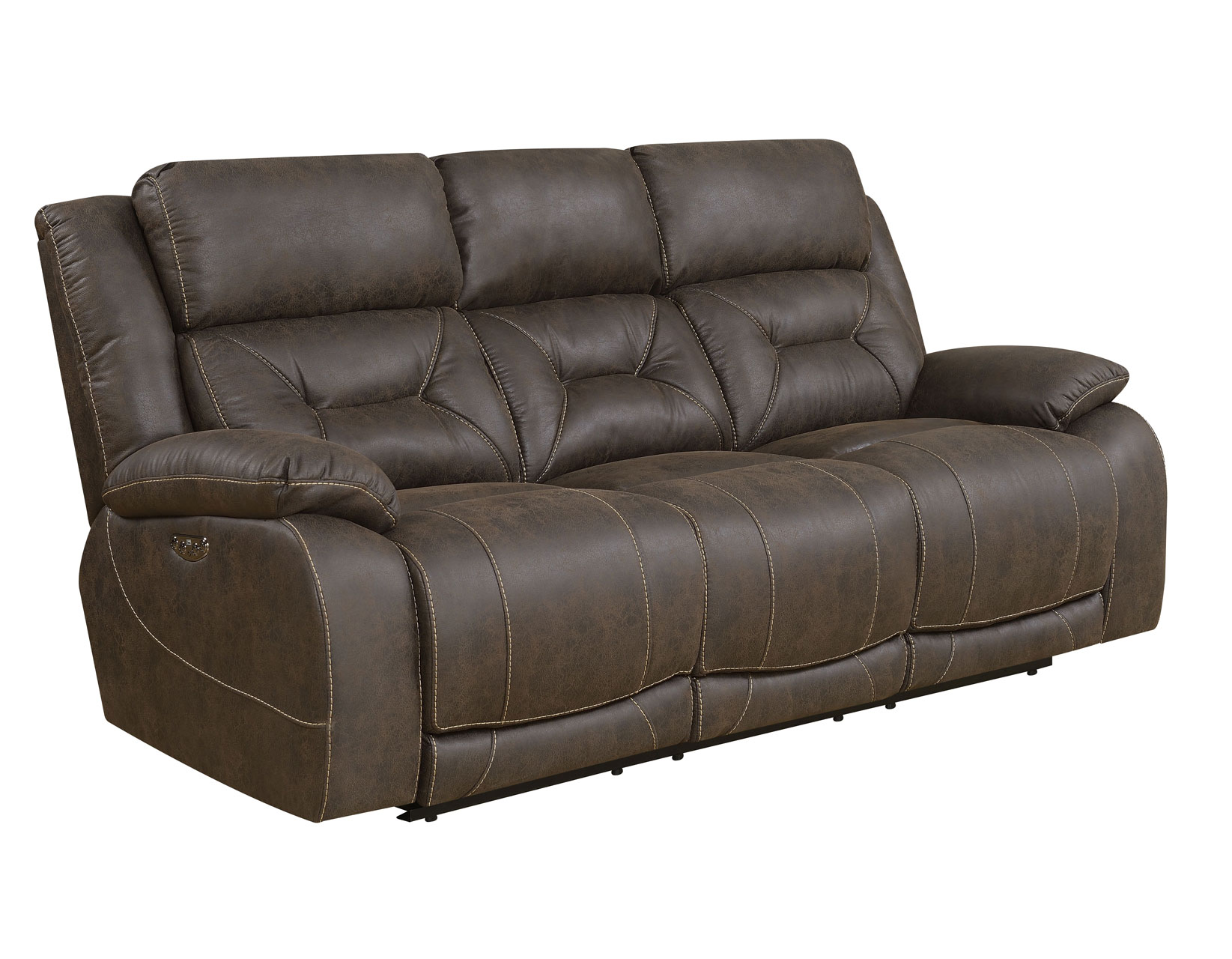 Aria Saddle Brown 3 Piece Dual Power Motion Set(Sofa, Loveseat & Chair)