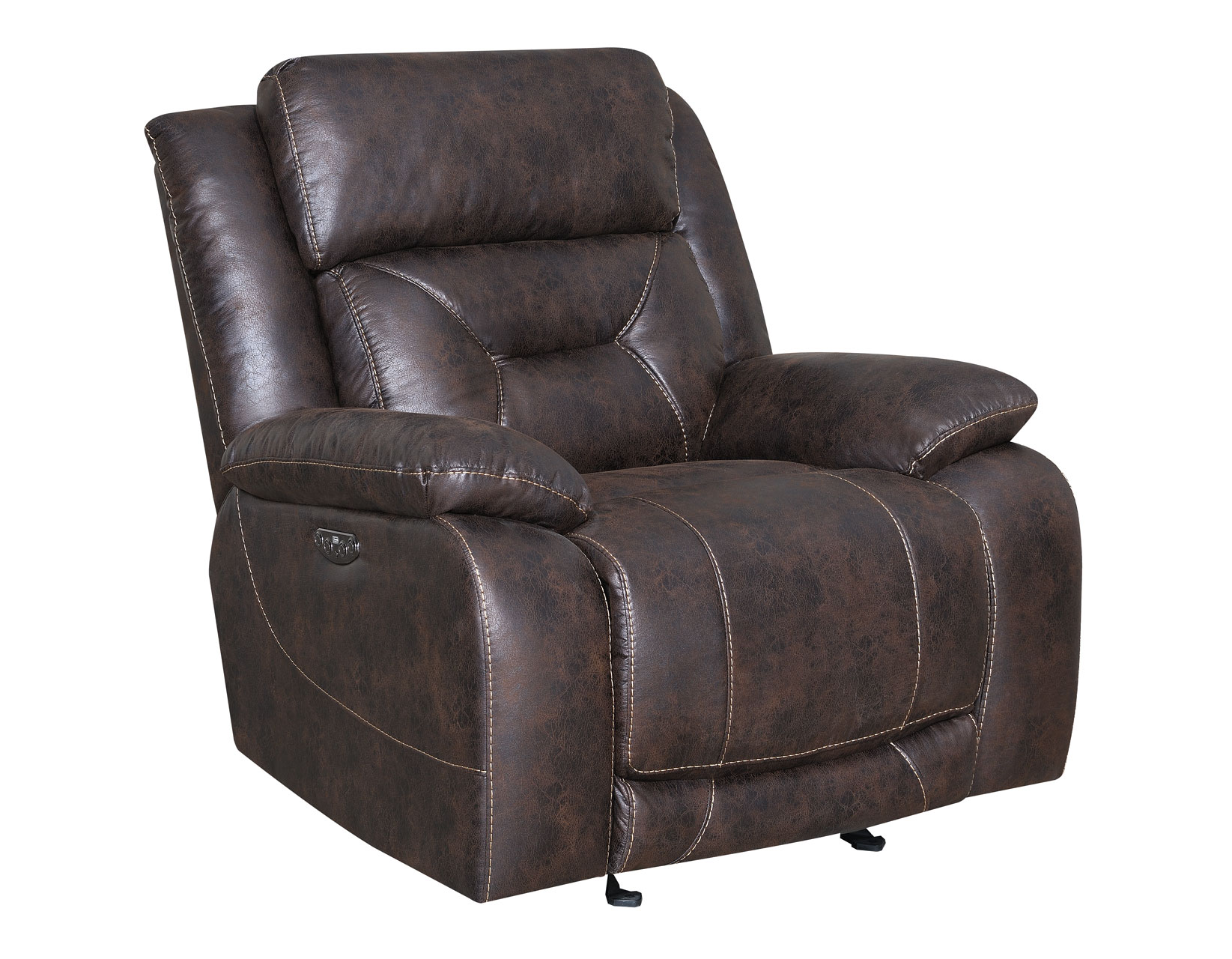 Aria Saddle Brown 3 Piece Dual Power Motion Set(Sofa, Loveseat & Chair)