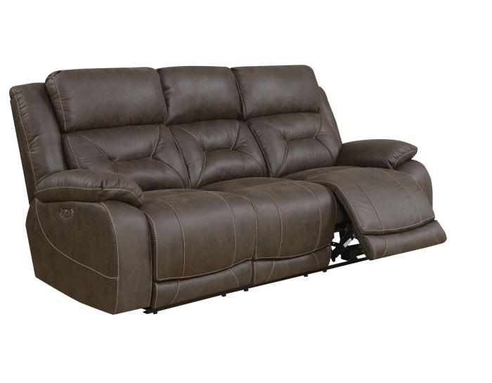 Aria Saddle Brown 3 Piece Dual Power Motion Set(Sofa, Loveseat & Chair) - DFW