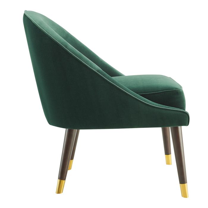 Avalon Velvet Accent Chair - Green - DFW