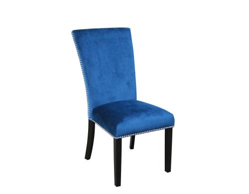 Camila Blue Velvet Side Chair