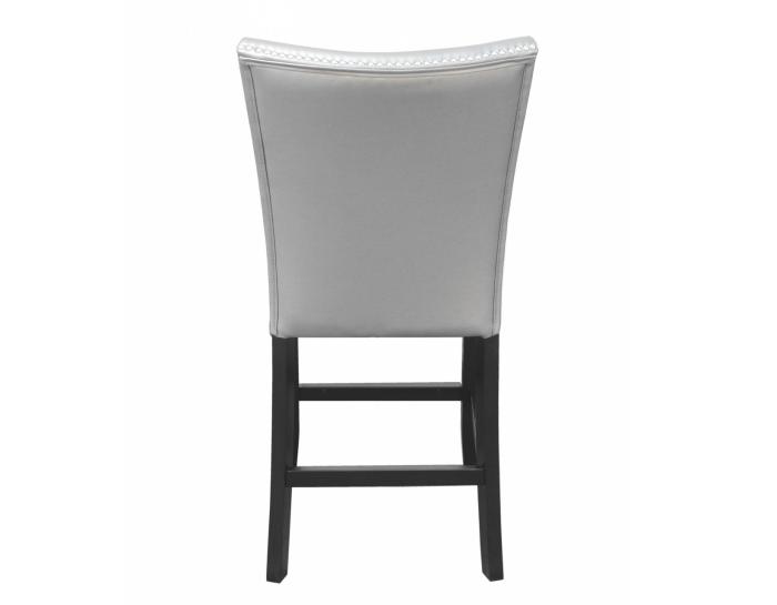 Camila 24″ Counter Stool, Silver Leatherette