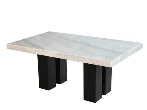 Camila 70-inch White Marble Top Counter Table - DFW