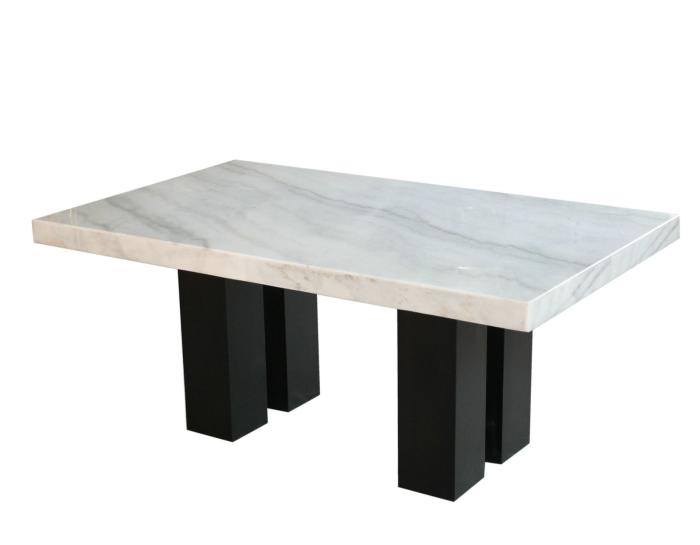 Camila 70-inch White Marble Top Counter Table - DFW