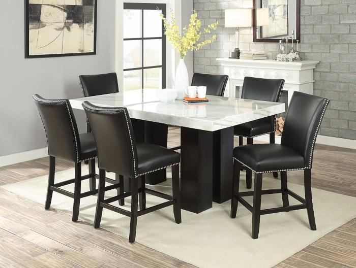 Camila Marble 5-Piece Counter Dining Group - DFW