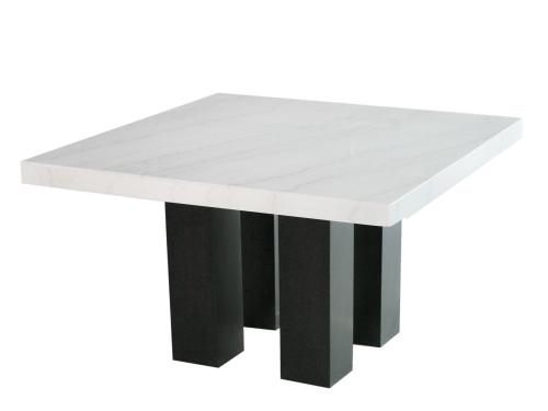 Camila 54 inch Square White Marble Top Counter Table - DFW