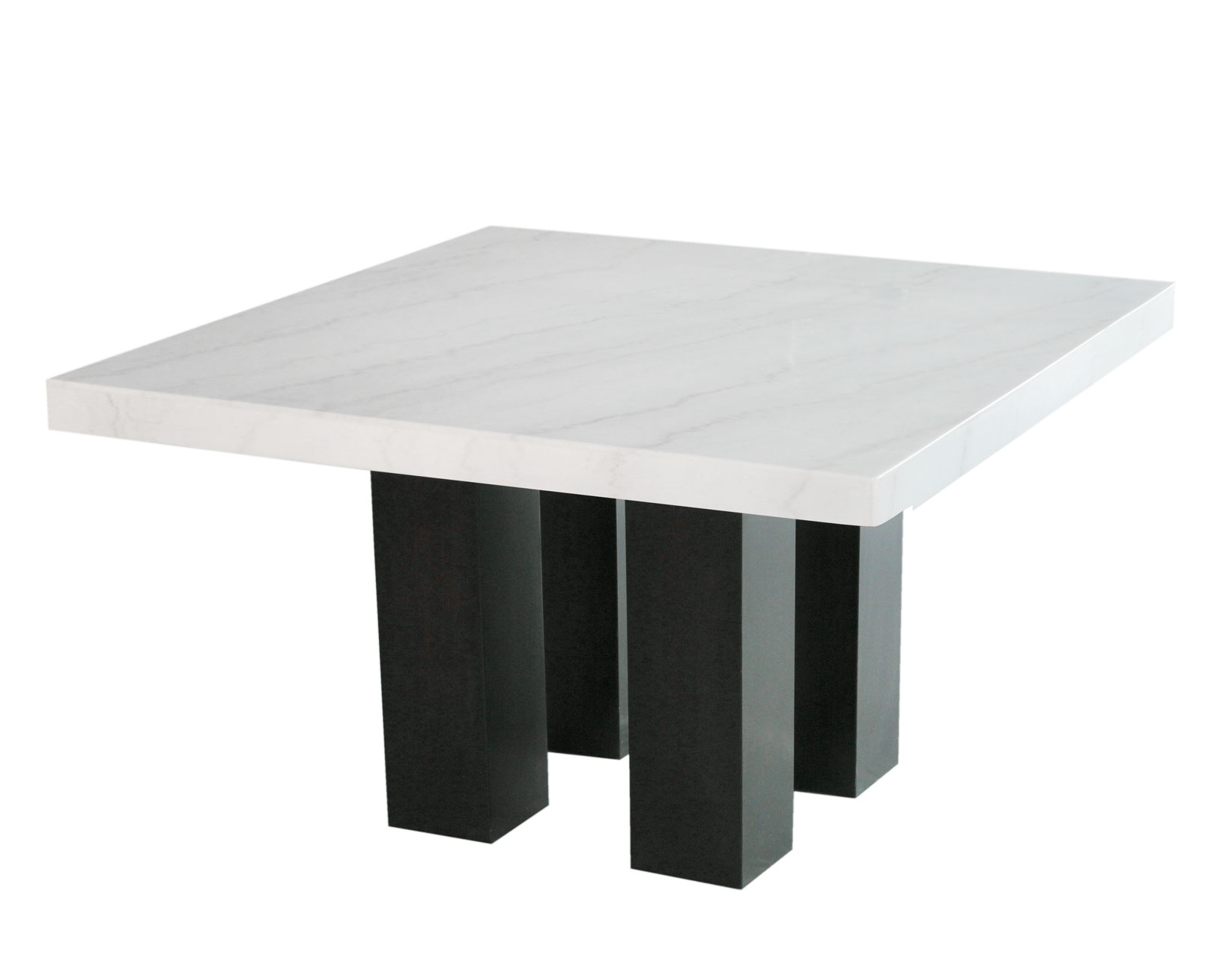 Camila 54 Inch Square White Marble Top Dining Table Dfw Furniture