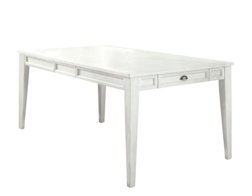 Cayla  64-80 inch Table w/16″ Leaf, White