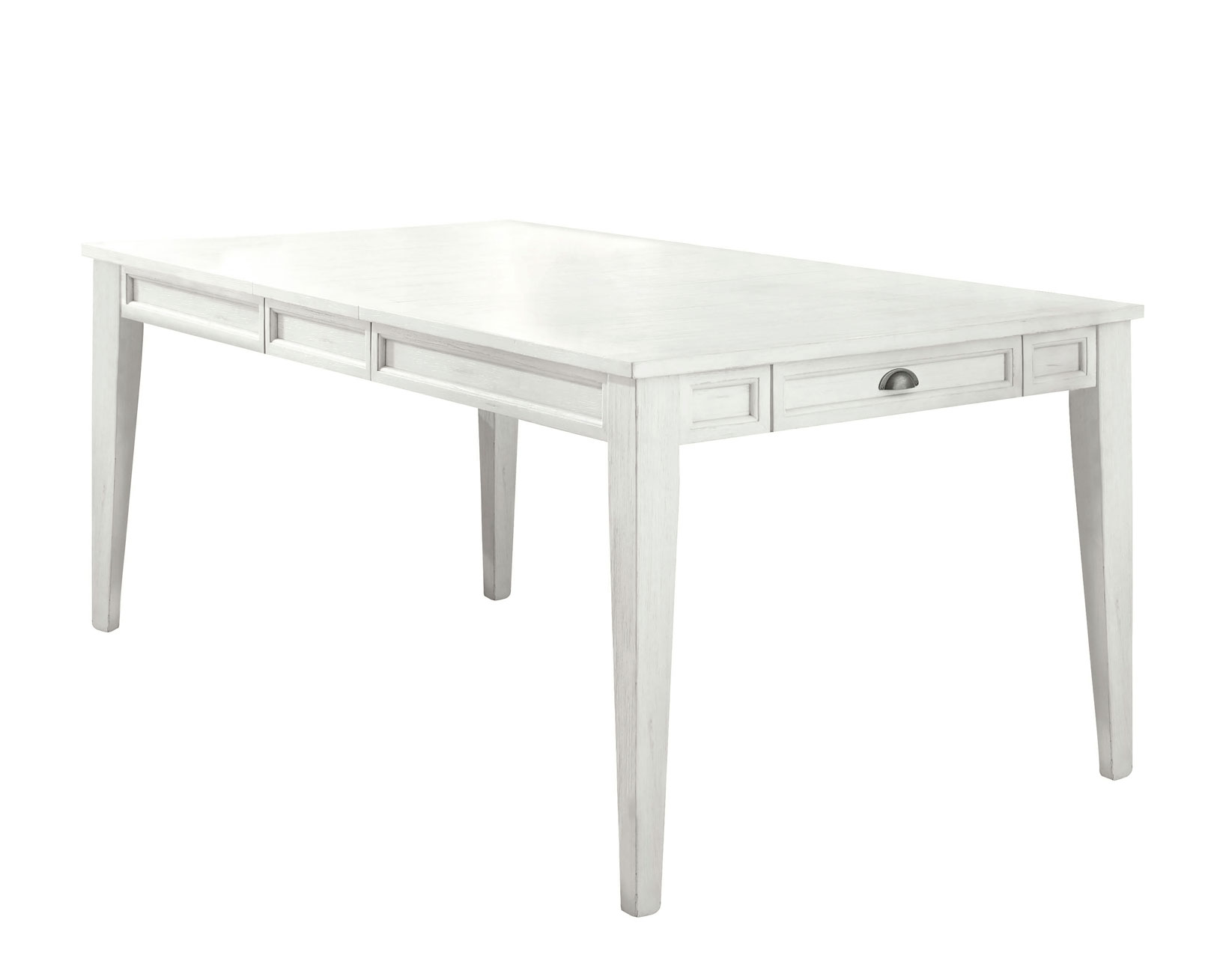 Cayla  64-80 inch Table w/16" Leaf, White - DFW