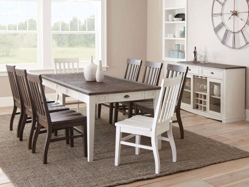 Cayla 7 Piece Two-Tone(Table & Six Side Chairs) - DFW