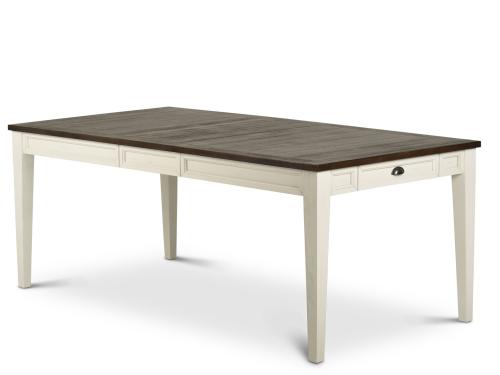 Cayla 64-80 inch Table w/16" Leaf - Dark Oak& White - DFW