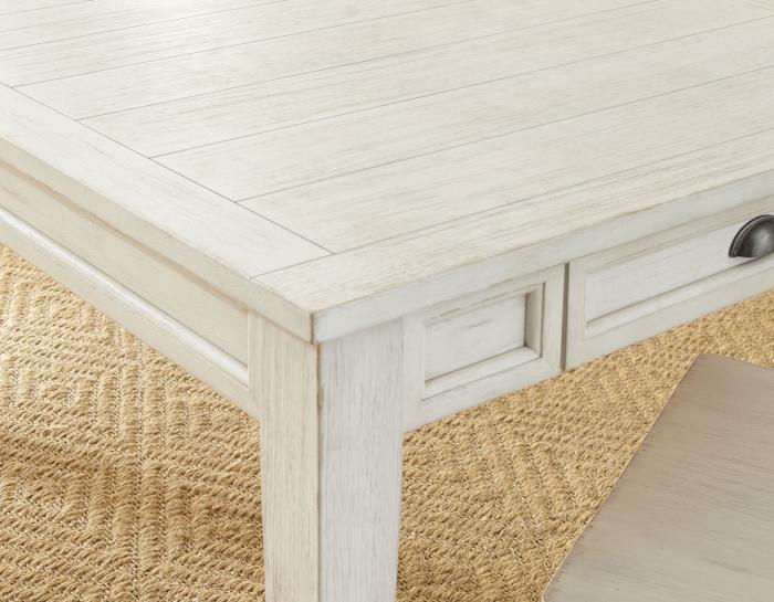 Cayla  64-80 inch Table w/16″ Leaf, White