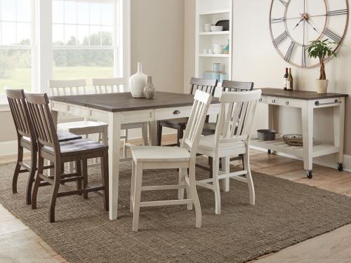 Cayla 7 Piece Counter Dining Set(Table & 6 Chairs) - DFW