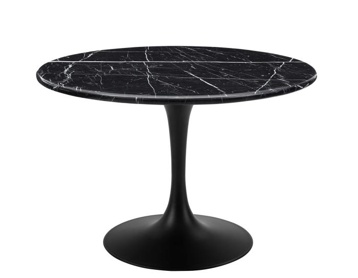 Colfax 5-Piece Black Marble Dining Set<br>(Table & 4 Side Chairs)