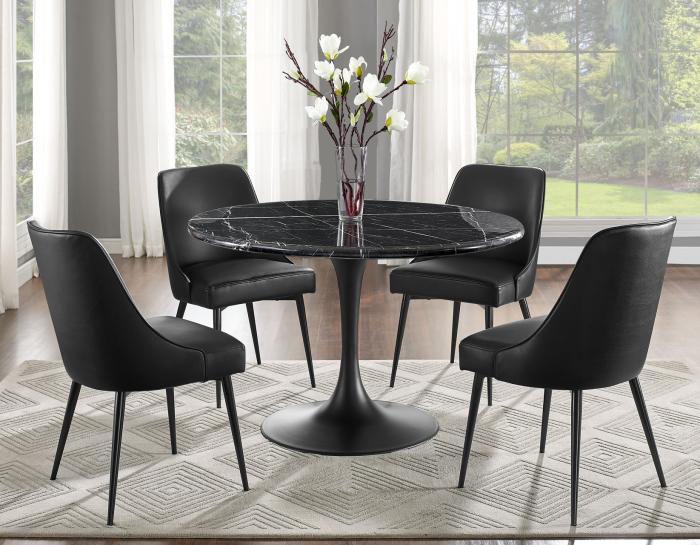 Colfax, Black Leatherette Side Chair
