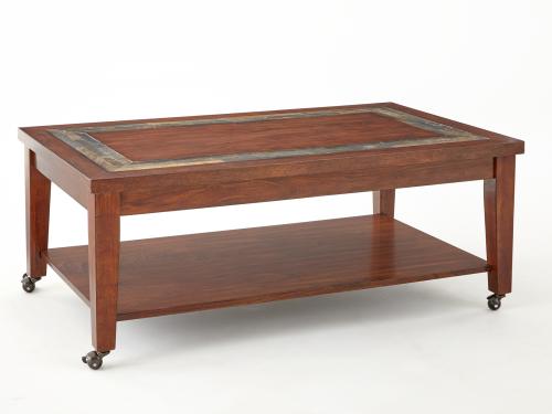 Davenport Slate Cocktail Table w/Locking Casters - DFW