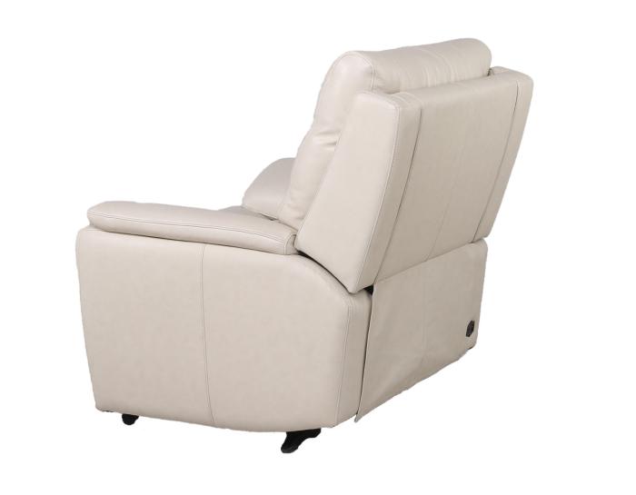 Duval Dual-Power Leather Recliner, Ivory - DFW
