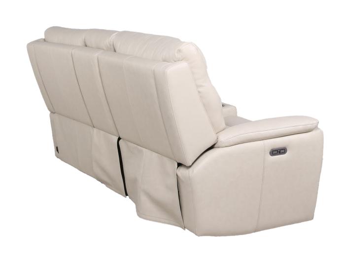 Duval Dual Power Reclining Console Loveseat, Ivory