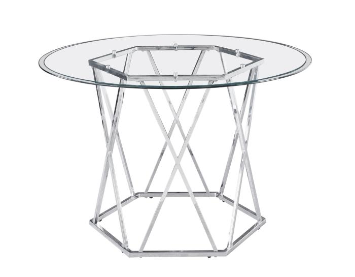Escondido 48 inch Round Glass Top Table DFW
