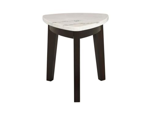 Francis White Marble TopTriangle End Table - DFW