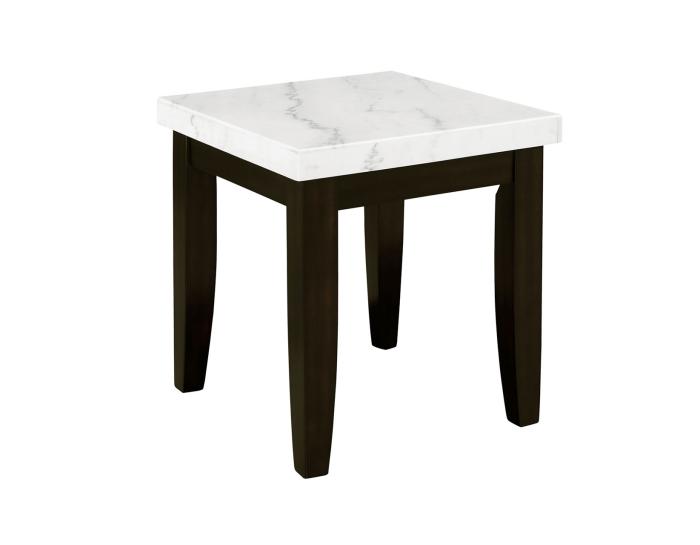 Francis White Marble Top EndTable , 55mmThick