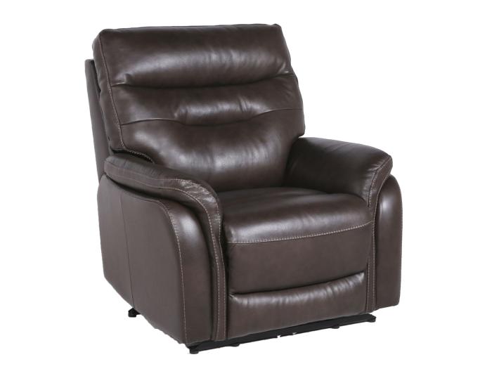 Fortuna Dual-Power Leather Recliner, Coffee - DFW