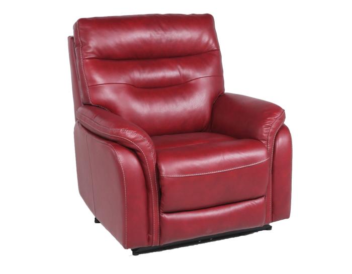 Fortuna Dual-Power Leather Recliner, Wine