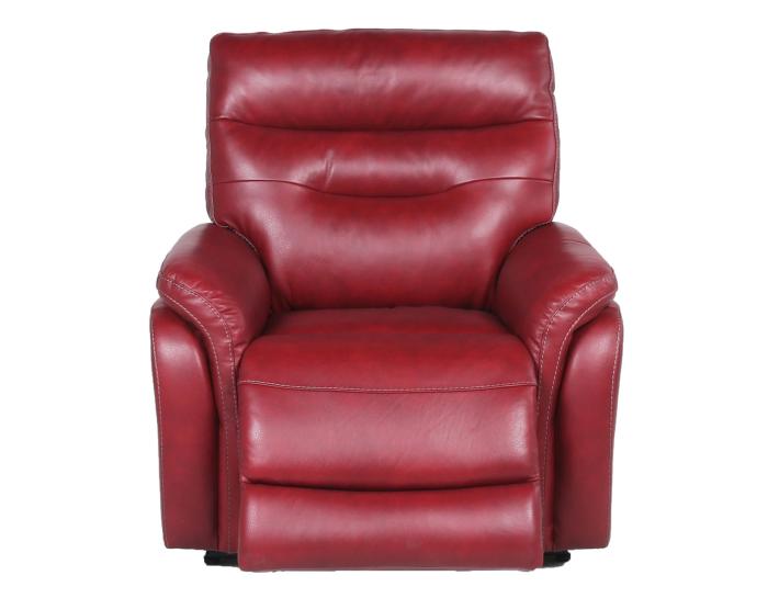 Fortuna Dual-Power Leather Recliner, Wine