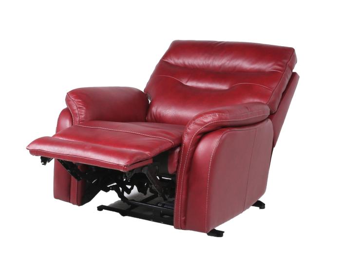 Fortuna Dual-Power Leather Recliner, Wine - DFW