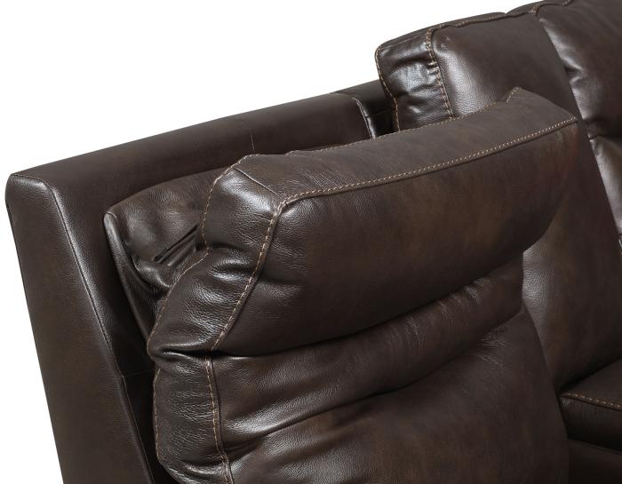 Fortuna Dual-Power Leather Recliner, Coffee - DFW