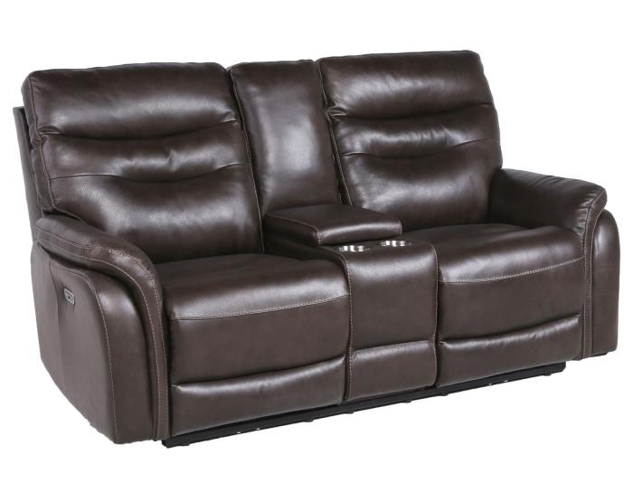 Fortuna Coffee 3-Piece Dual-Power Leather Reclining Set(Sofa, Loveseat & Chair)