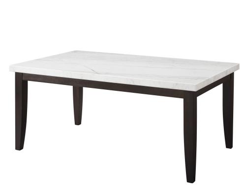 Francis 70 inch White Marble Top Dining Table