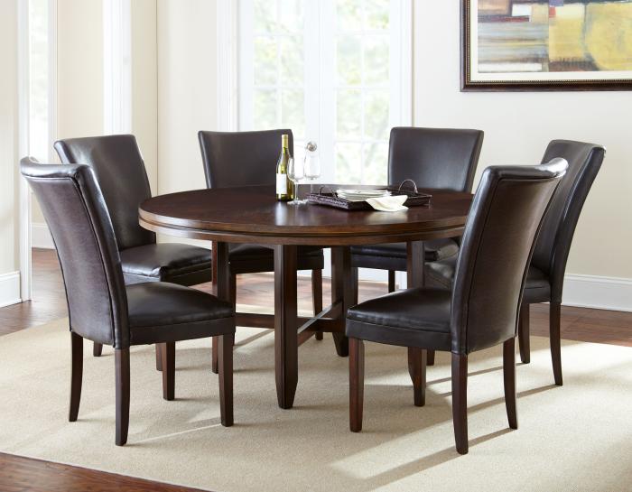 Hartford 72 inch table 7 Piece Set, Red Chairs - DFW
