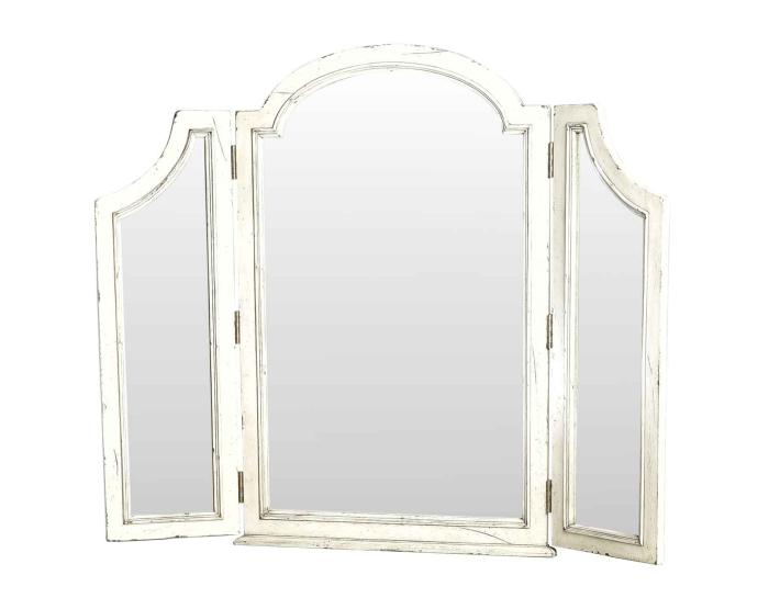 Highland Park Vanity Mirror, Cathedral White - DFW