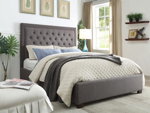 Isadora Queen Bed, Gray - DFW