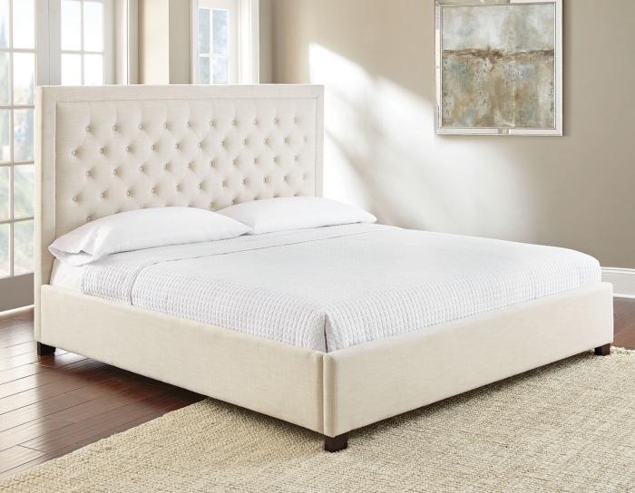 Isadora King Bed, White - DFW