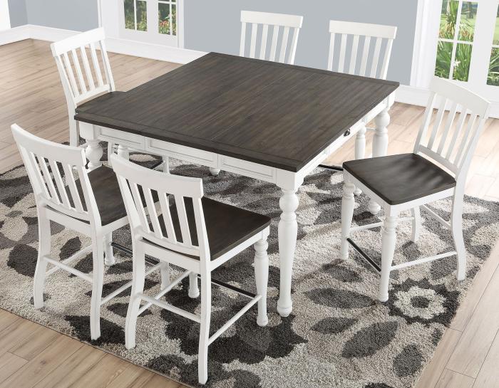 Joanna 7 Piece Counter Set(Counter Table & 6 Counter Chairs) - DFW