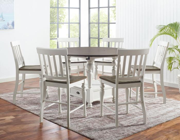 Joanna 5 Piece Drop-leaf Counter Set(Counter Table & 4 Counter Chairs)