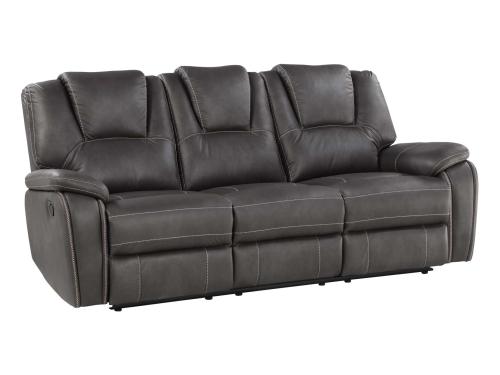 Katrine Manual Reclining Sofa, Charcoal - DFW