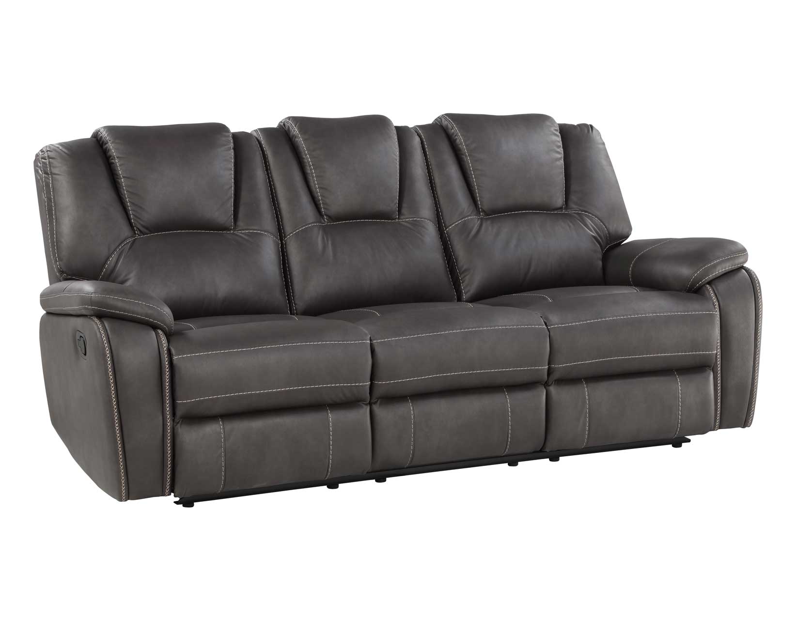 Katrine Manual Reclining Sofa, Charcoal - DFW