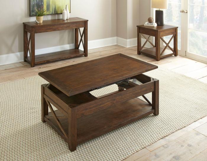 Lenka Lift Top Cocktail Tablew/Casters
