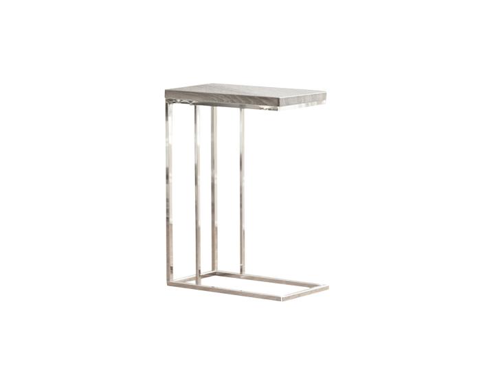 Lucia Chairside End Table, Gray/Brown