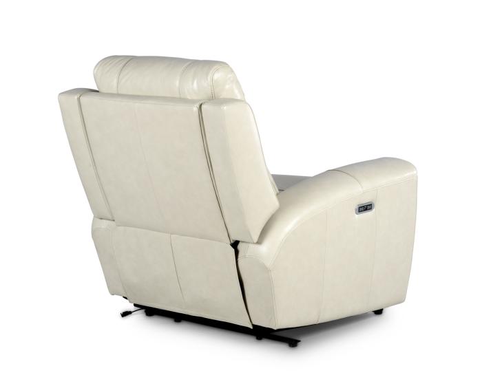 Laurel Dual -Power Leather Recliner, Ivory