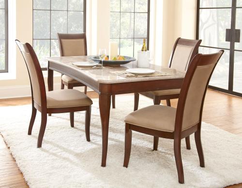 Marseille 5 Piece Marble Set(Table & 4 Side Chairs)