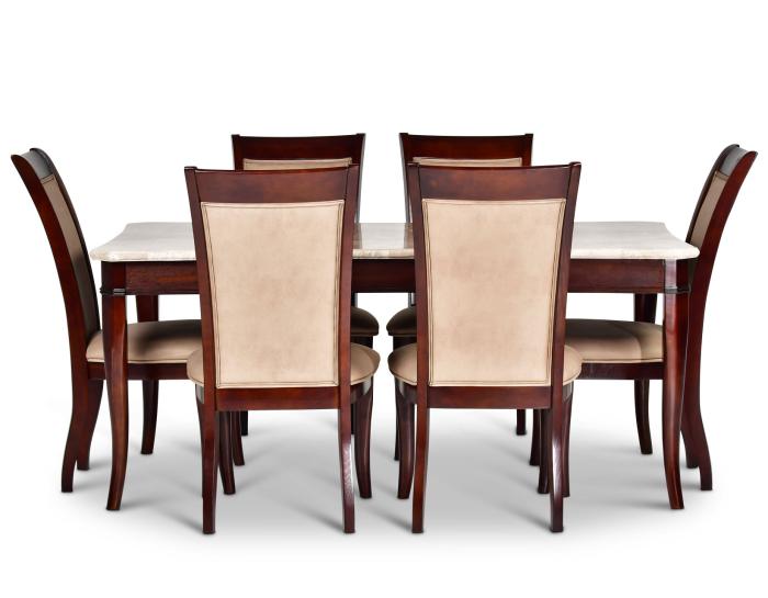 Marseille 5 Piece Marble Set(Table & 4 Side Chairs) - DFW