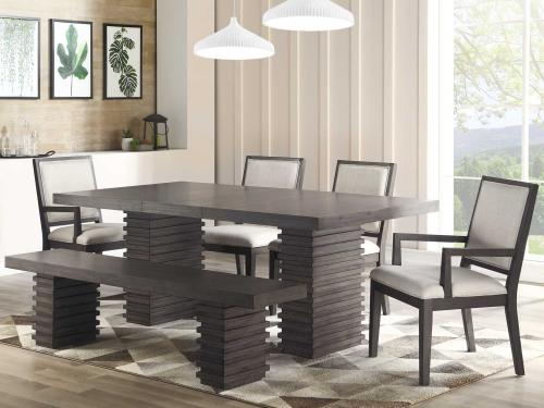 Mila 6 Piece Set(Table, Bench & 4 Side Chairs) - DFW