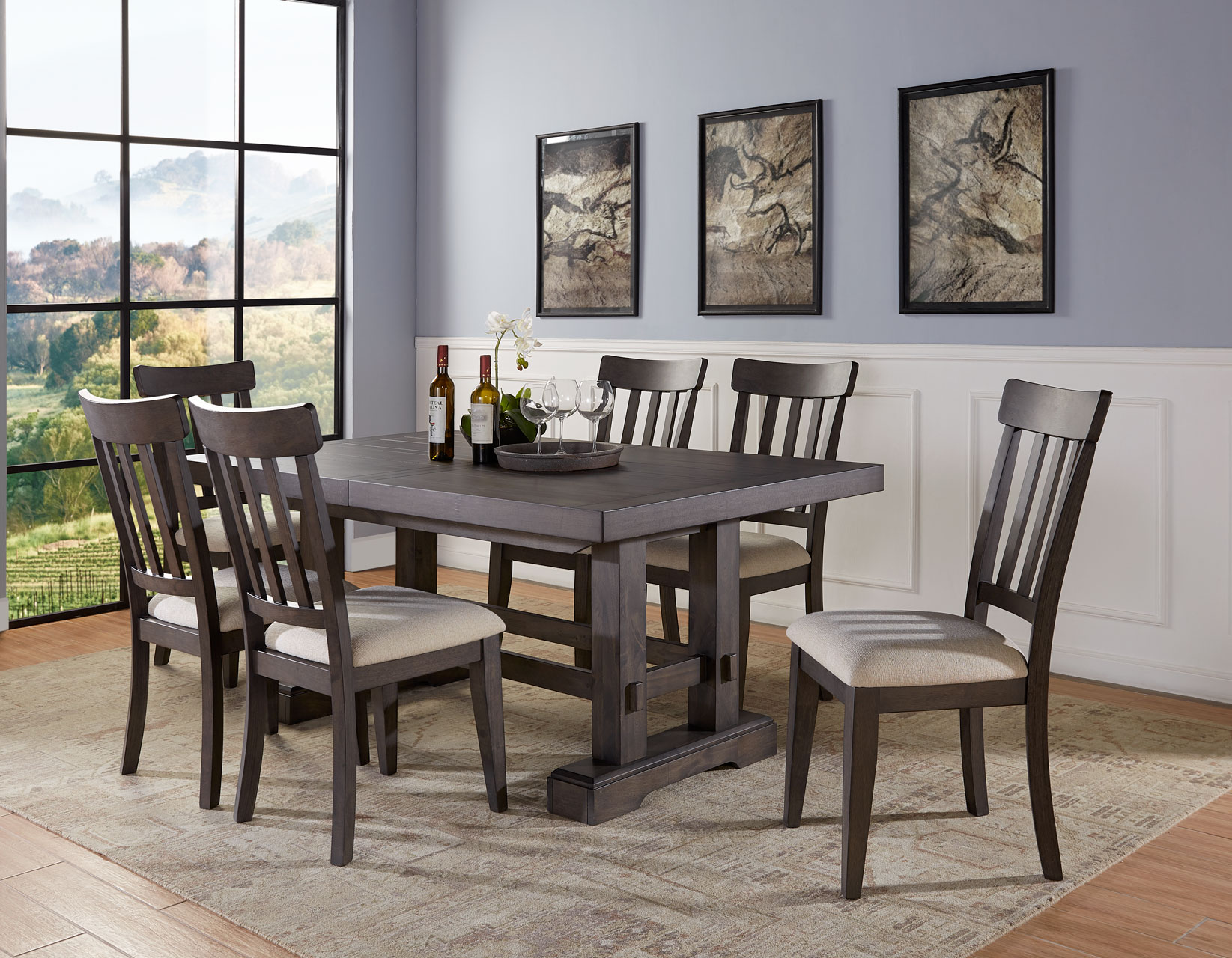 Dining Table with 4 Side Chairs,5 Pieces Dining Set Kitchen Table Set 